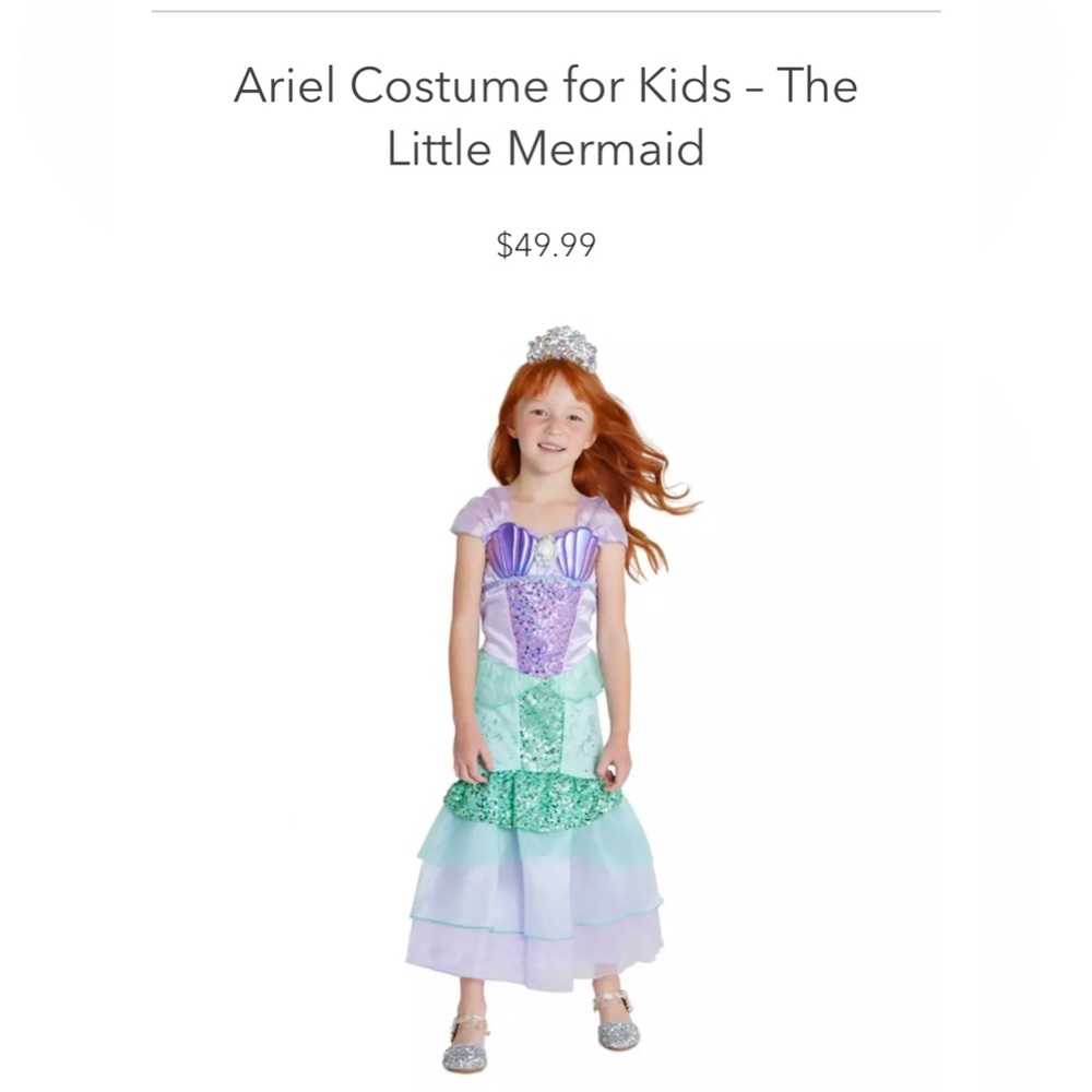 Excellent condition Ariel Costume for Kids – The Little Mermaid size 4